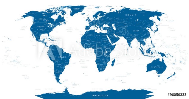 Bild på Highly Detailed World Map